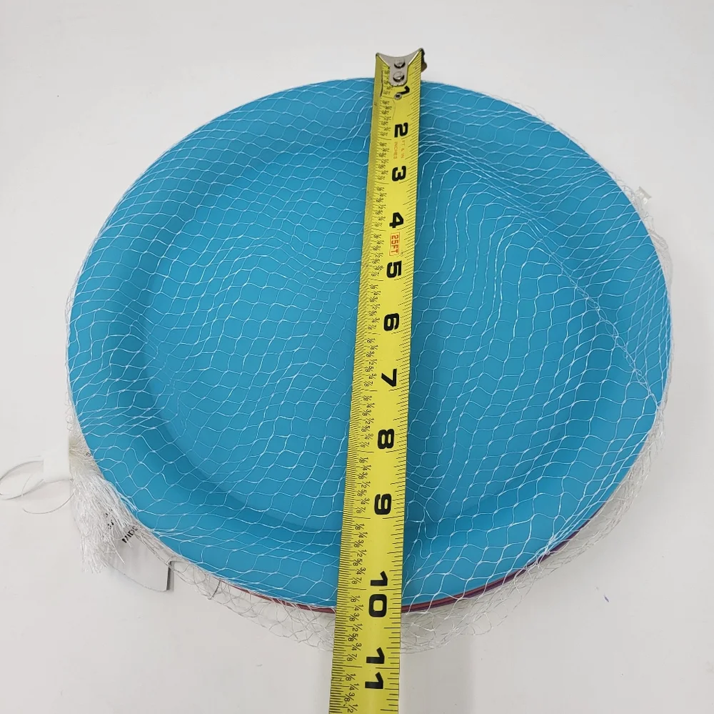 6 piece BPA free plastic multi color round plates new 10
